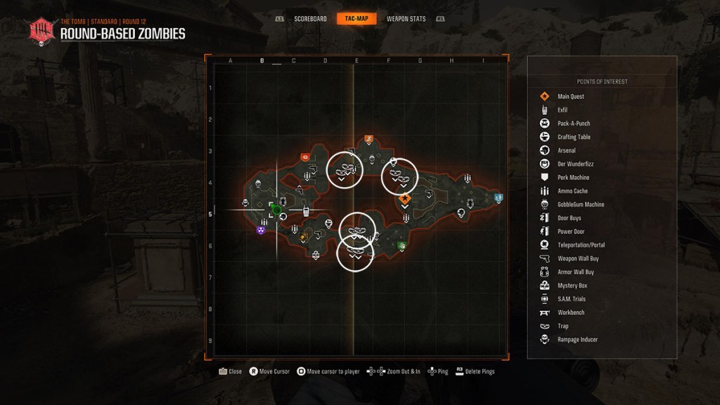 All trap locations in Black Ops 6 The Tomb.