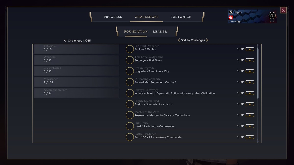 Civilization 7 Challenges and Meta Progression