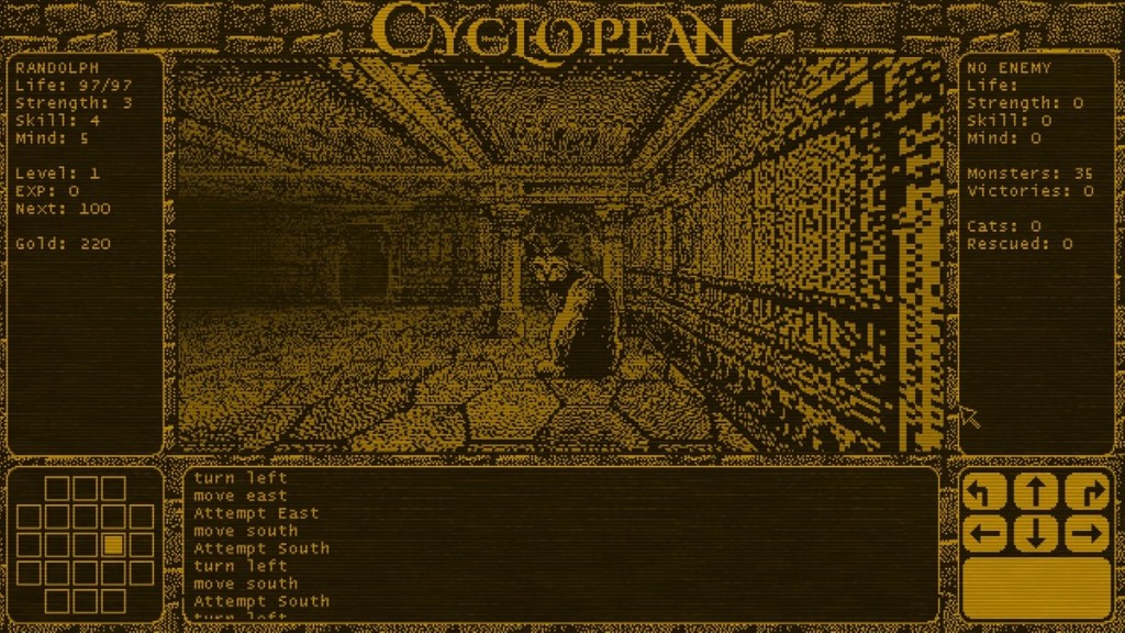 Dungeon crawling in Cyclopean: The Great Abvss