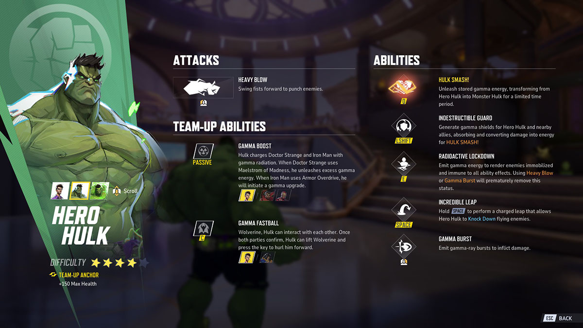 Hero Hulk's kit in Marvel Rivals.