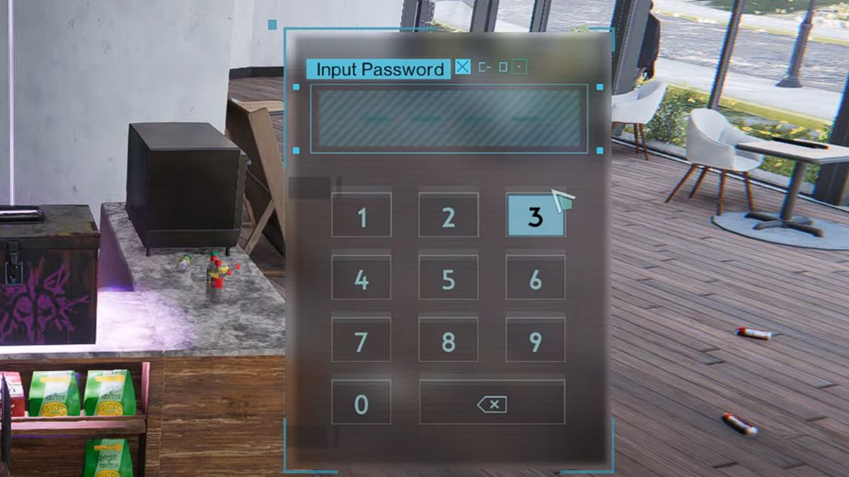 A player inputs the Boy Just Wanna Have Fun passcode into the keypad in Once Human.