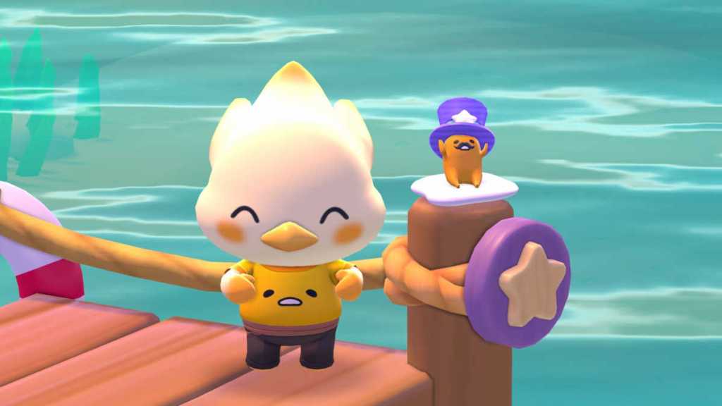 Tophat Gudetama in Hello Kitty Island Adventure