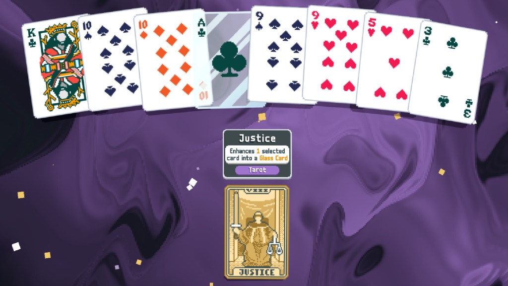 A series of poker cards in Balatro