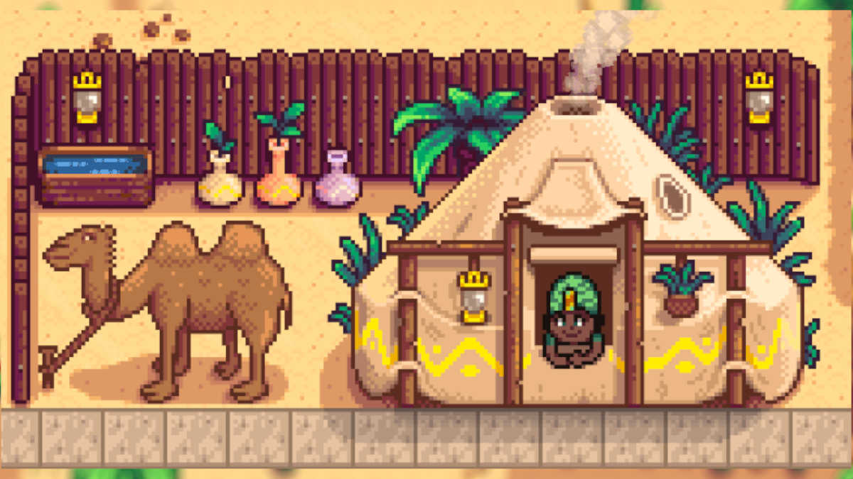 Desert Trader in Stardew Valley