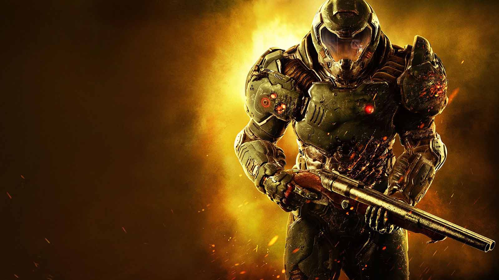 The Doom Slayer on Doom 16