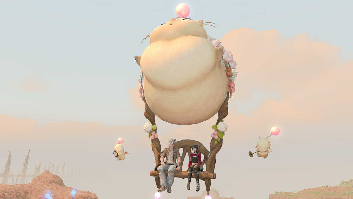 Fat Moogle mount in FFXIV