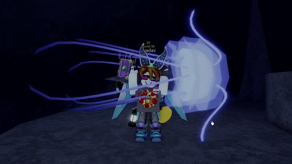 A player with their caught Emperor Jellyfish