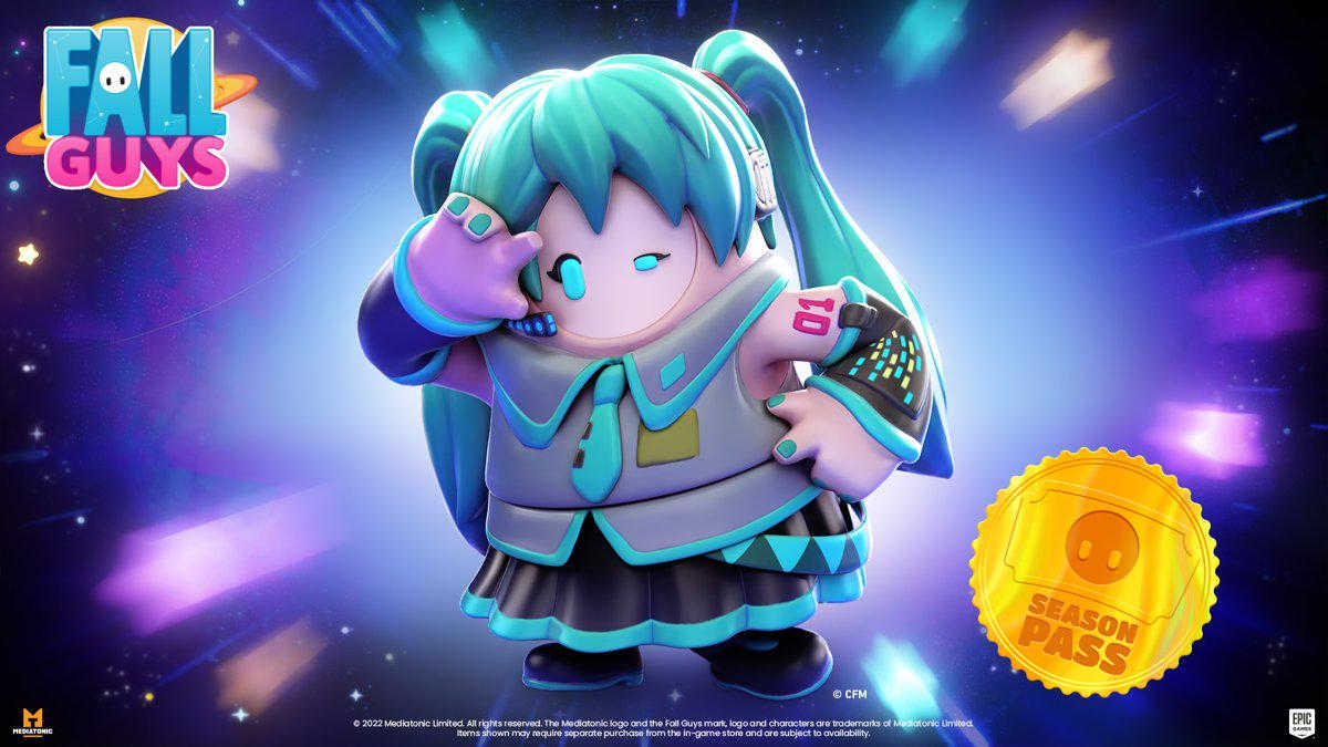 Hatsune Miku x Fall Guys promotional art