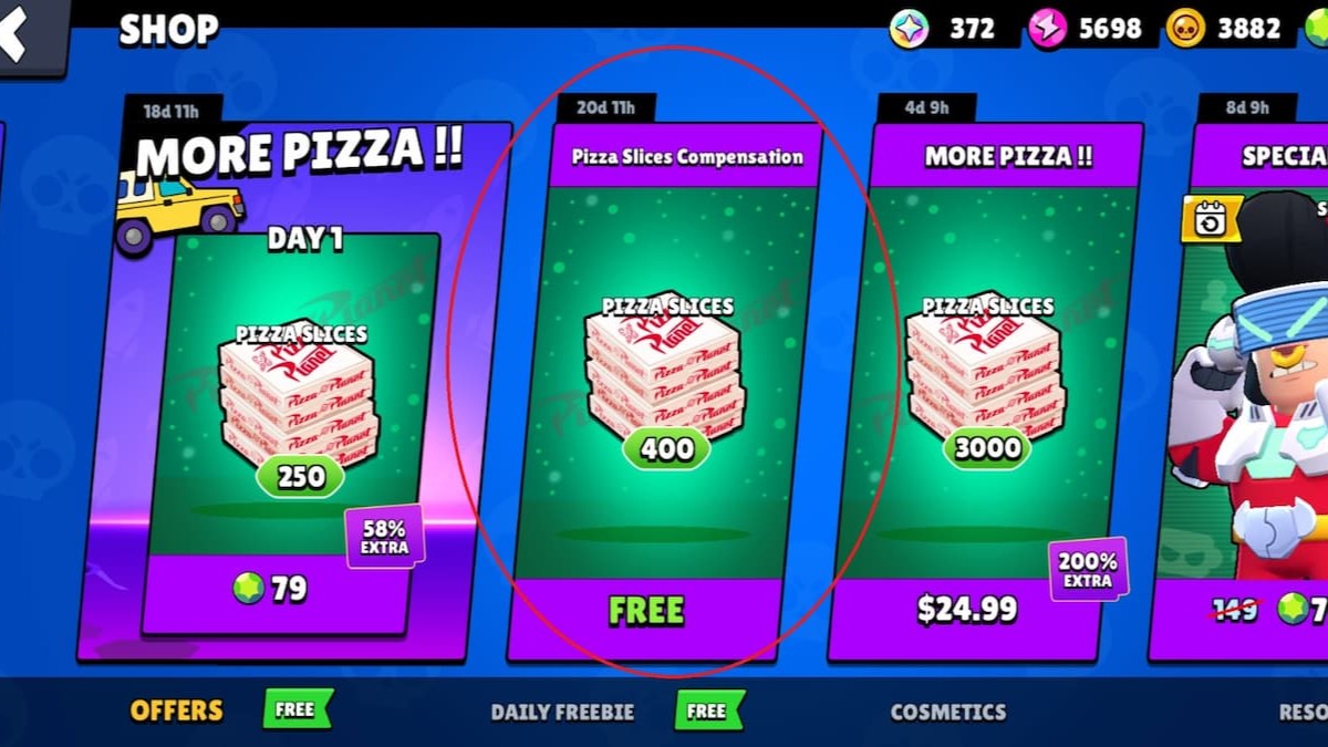 Pizza Slices Compensation in Brawl Stars