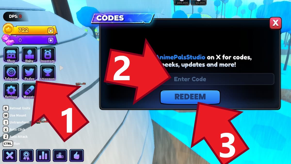 How to redeem Anime Heroes RNG codes