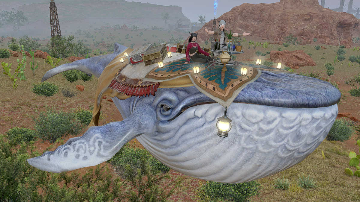 Indigo Whale mount in FFXIV