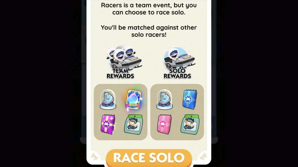 Monopoly GO Tycoon Racers solo rewards