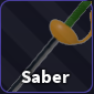 Saber weapon from Verse Piece Roblox experience