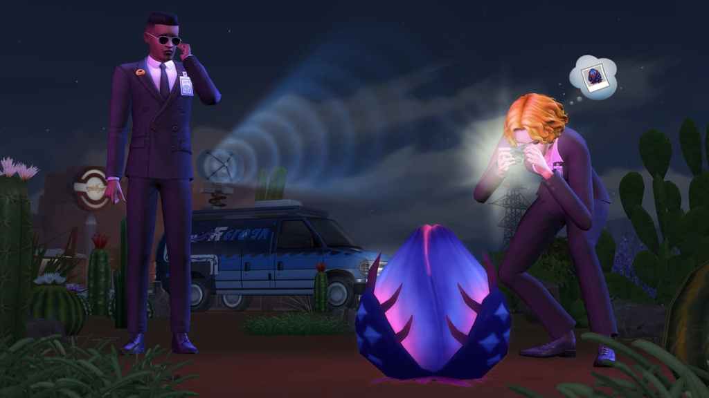 Sim agents investigating a strangle plant