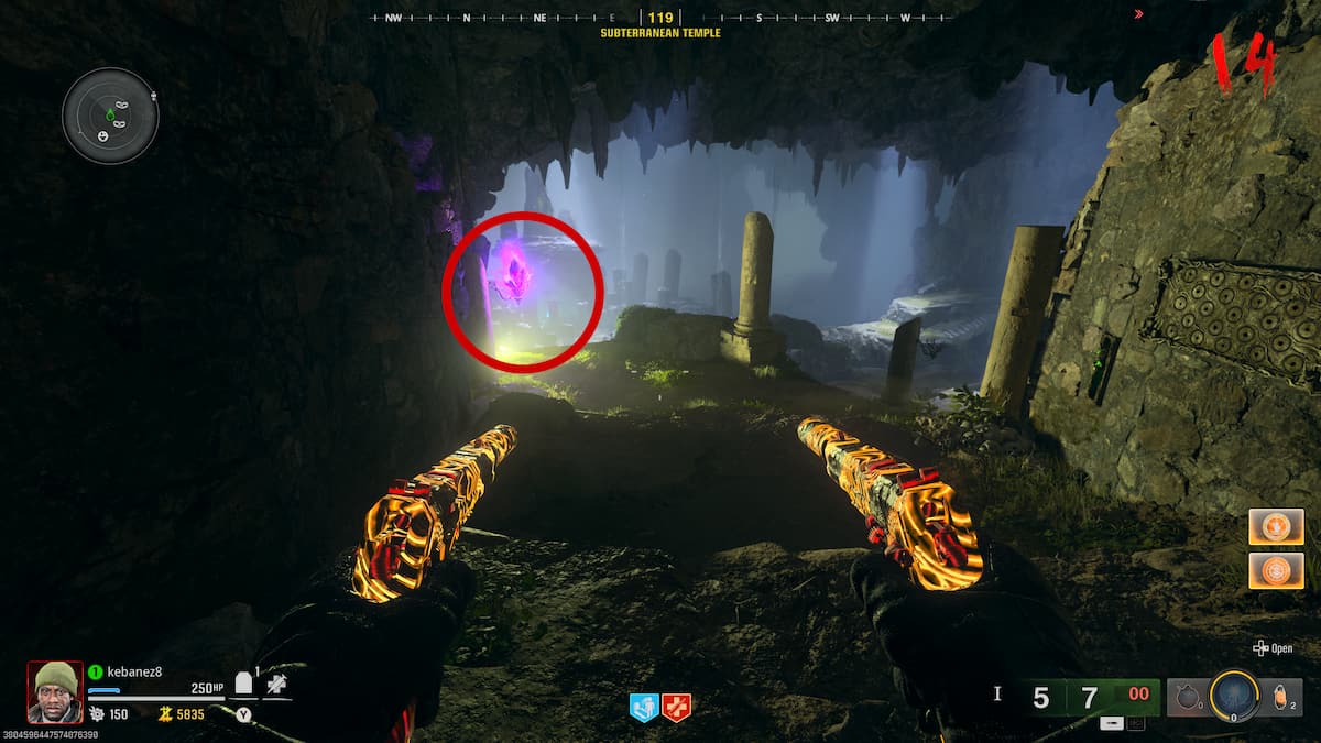 Third lantern in Quick Revive room