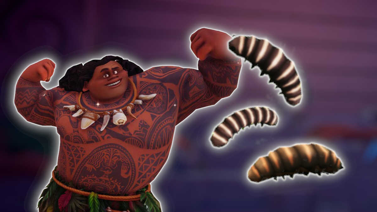 Maui and Worms in Disney Dreamlight Valley