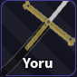 Yoru weapon from Verse Piece Roblox experience