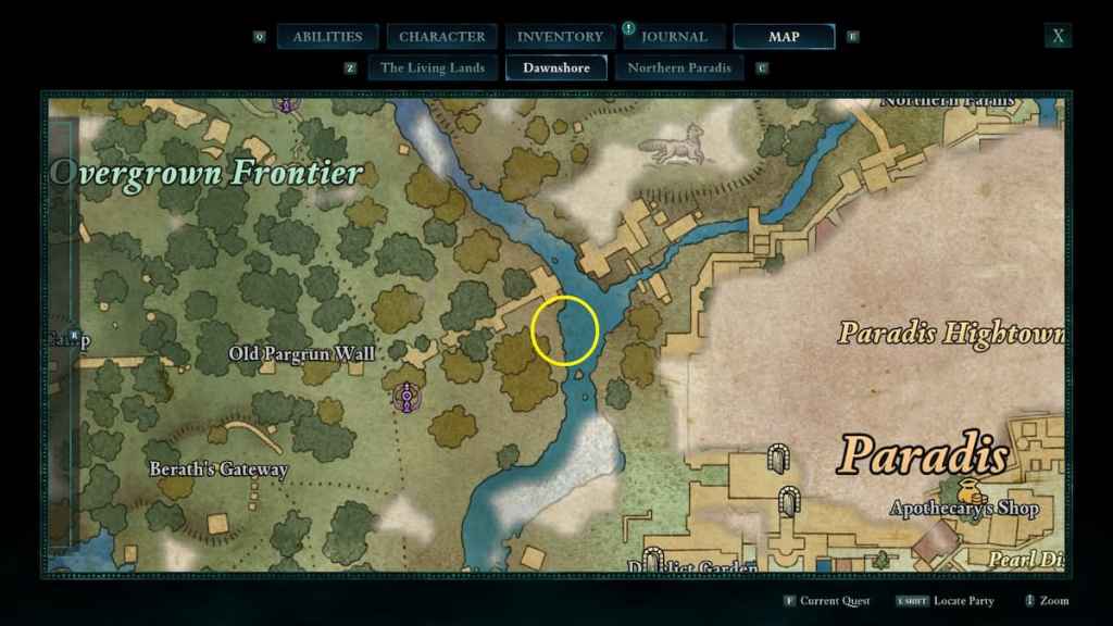 Wind and Wave Map Location in Avowed