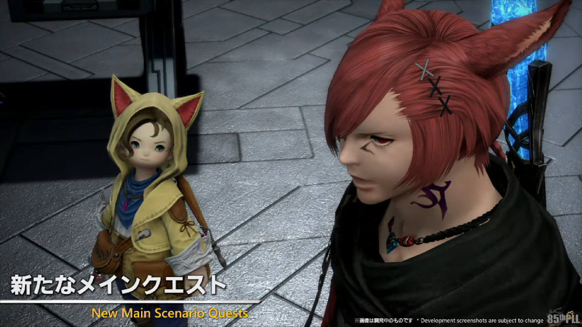 Krile and G'raha in FFXIV