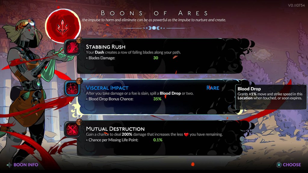 The Visceral Impact boon of Ares in Hades 2.