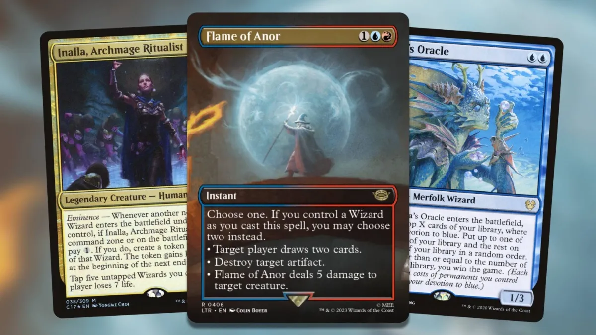 inalla archmage ritualist, flame of anor, thassa's oracle top 20 wizard cards for Commander MTG