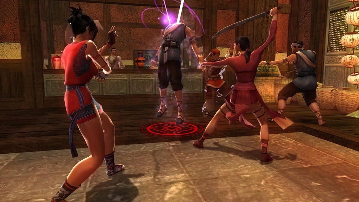 A gameplay screenshot from Bioware's Jade Empire ARPG.