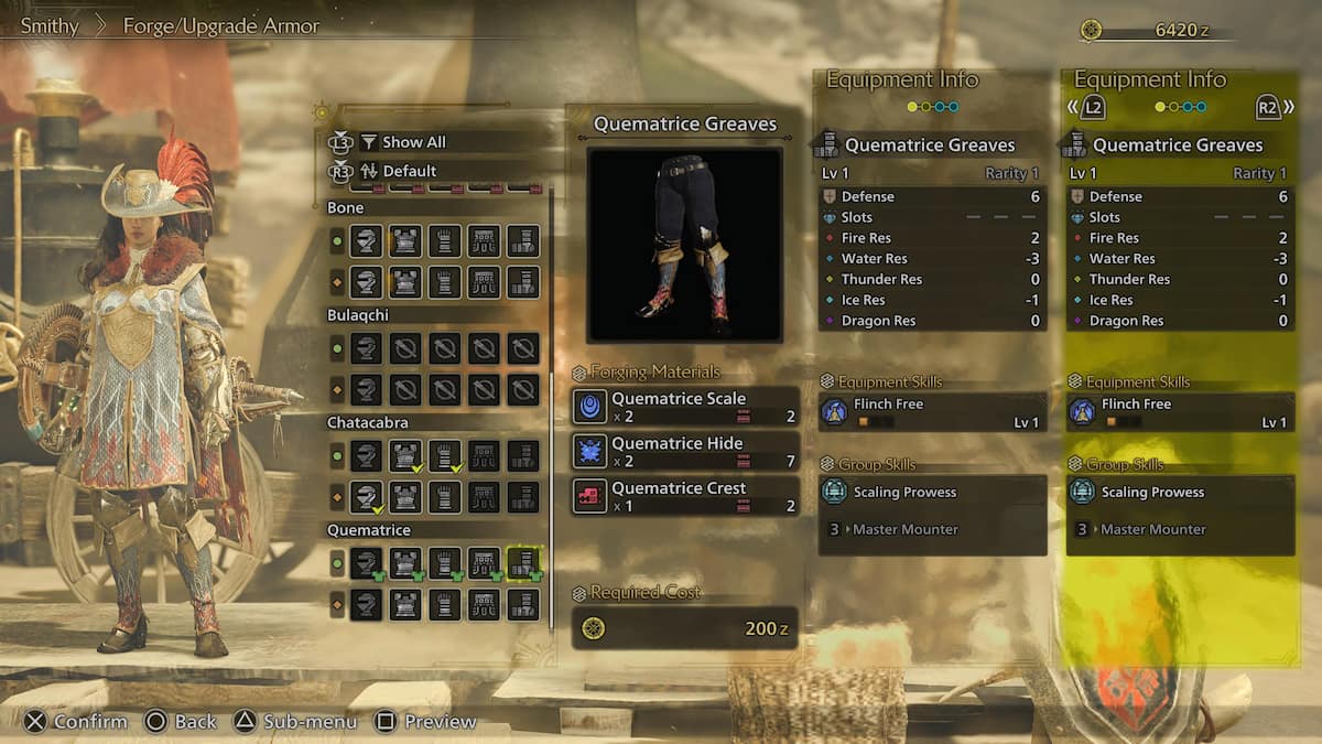 Quematrice armor set in MHW