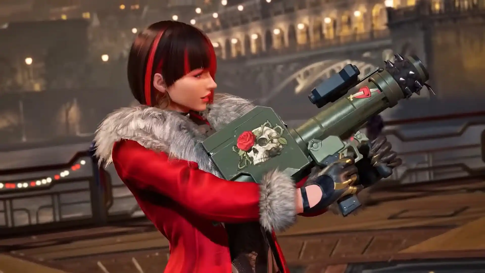 Anna Williams and her favorite rocket launcher