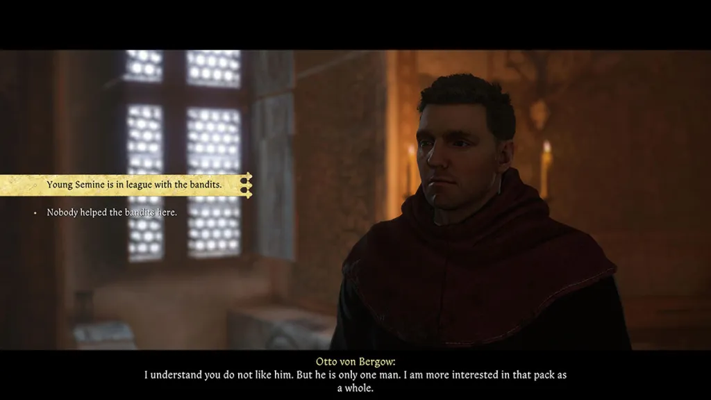 Henry tells the truth to von Bergow in Kingdom Come: Deliverance 2.