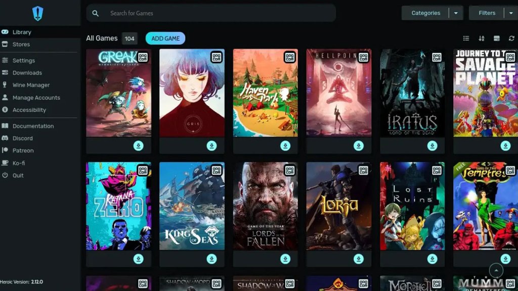 Games in Heroic Launcher