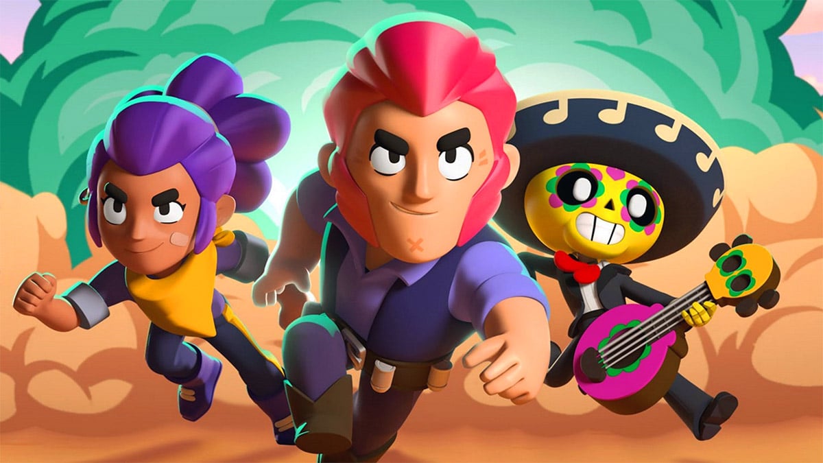 Best Mobile Games like Brawl Stars - three characters from Brawl Stars