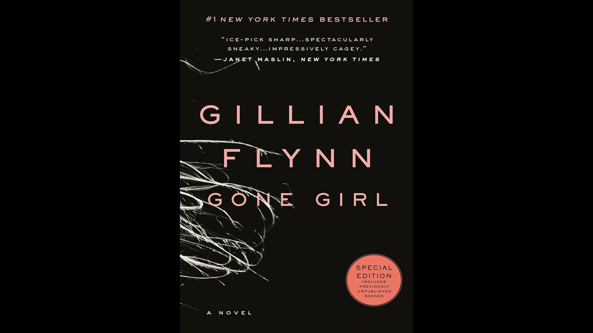 The dark cover of Gillian Flynn's Gone Girl