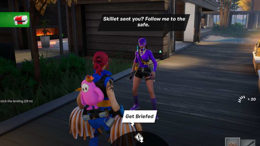 Fortnite Valentina durign Wanted Skillet quest