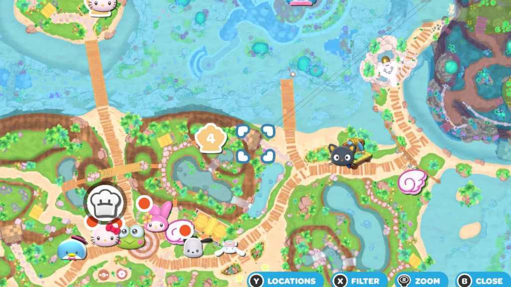 Hello Kitty Island Adventure Beginner Bridge golden chest map location