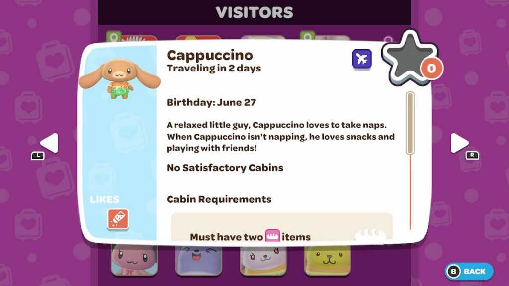 Hello Kitty Island Adventure Cappuccino travel date and requirements