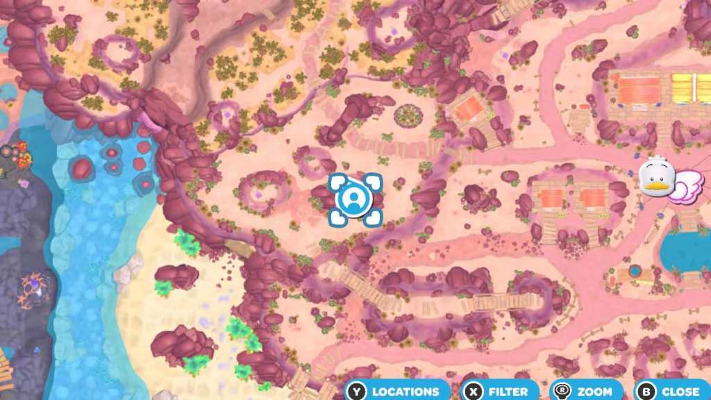 Hello Kitty Island Adventure Gemstone Mountain golden chest map location