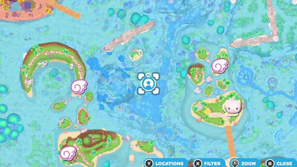 Hello Kitty Island Adventure Rainbow Reef golden chest map location