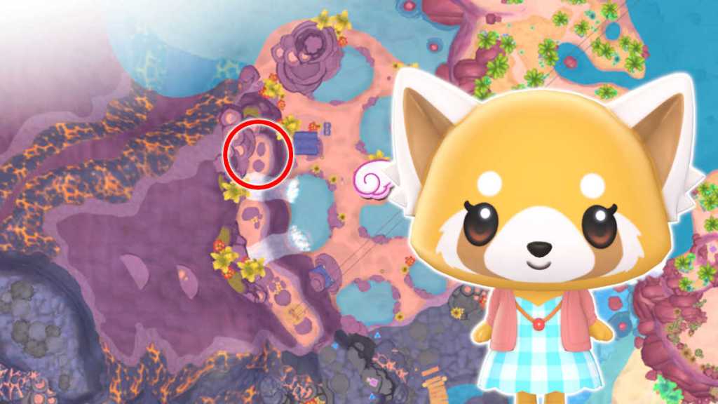 Location of Retsuko's chest in Hello Kitty Island Adventure