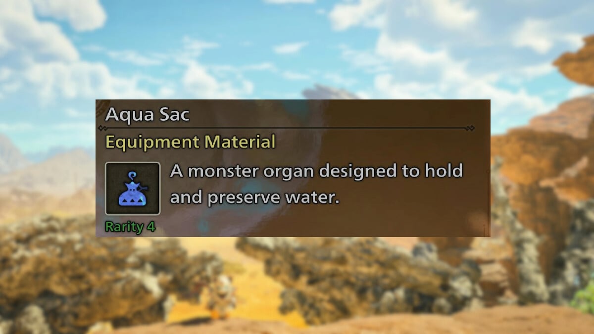 Aqua Sac description in MH Wilds