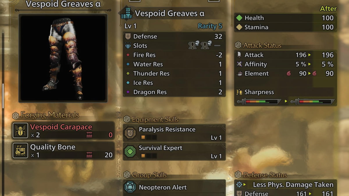 Vespoid a Armor Set