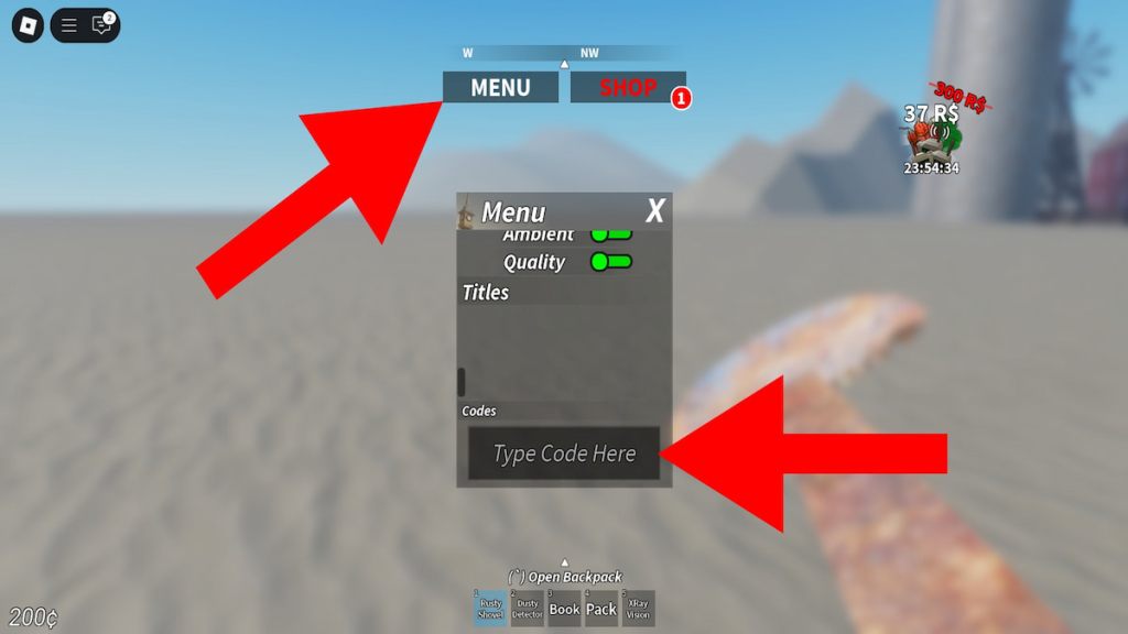 How to redeem Desert Detectors codes