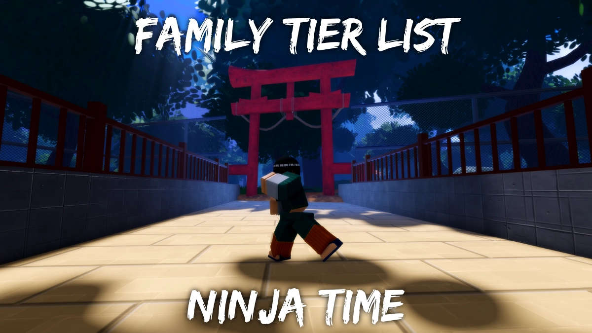 A player using Rock Lee cosmetics posing under the sun in Ninja Time Roblox experience