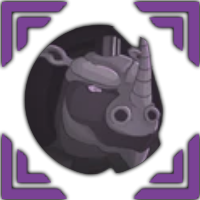 The icon for the Rhino Rush skill of the Purple Eyes Clan in Ninja Time Roblox experience