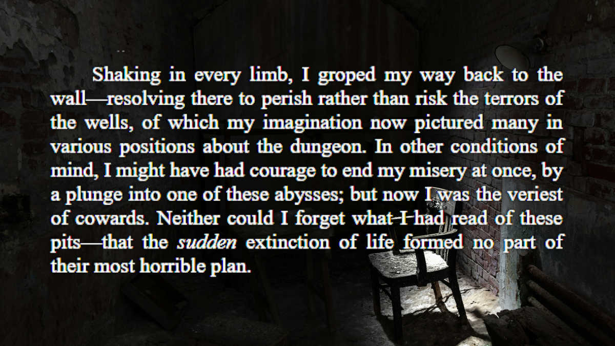 Quote from The Pit and the Pendulum by Edgar Allan Poe