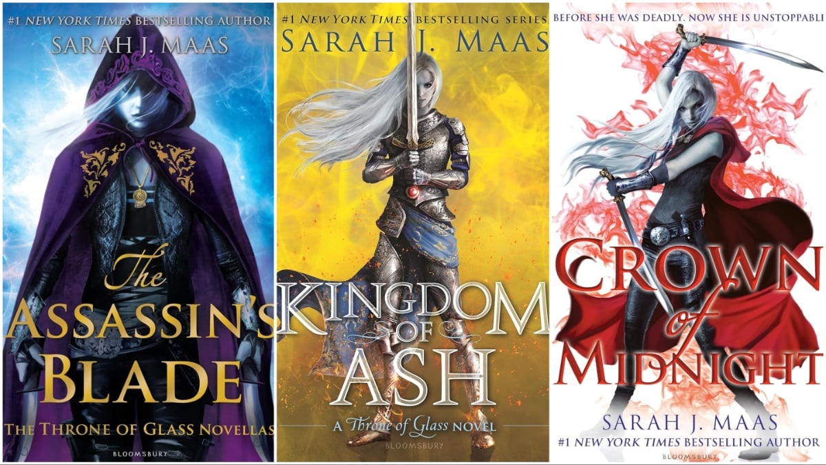 Throne of Glass book series by Sarah J. Maas ranked