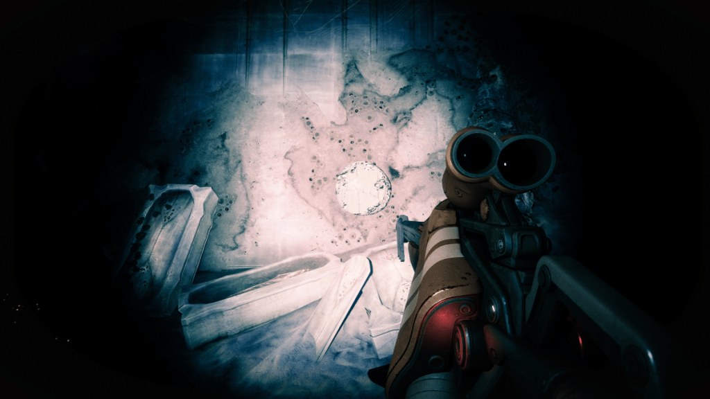 Destiny 2 Hive Rune in the Catacombs on the Moon.