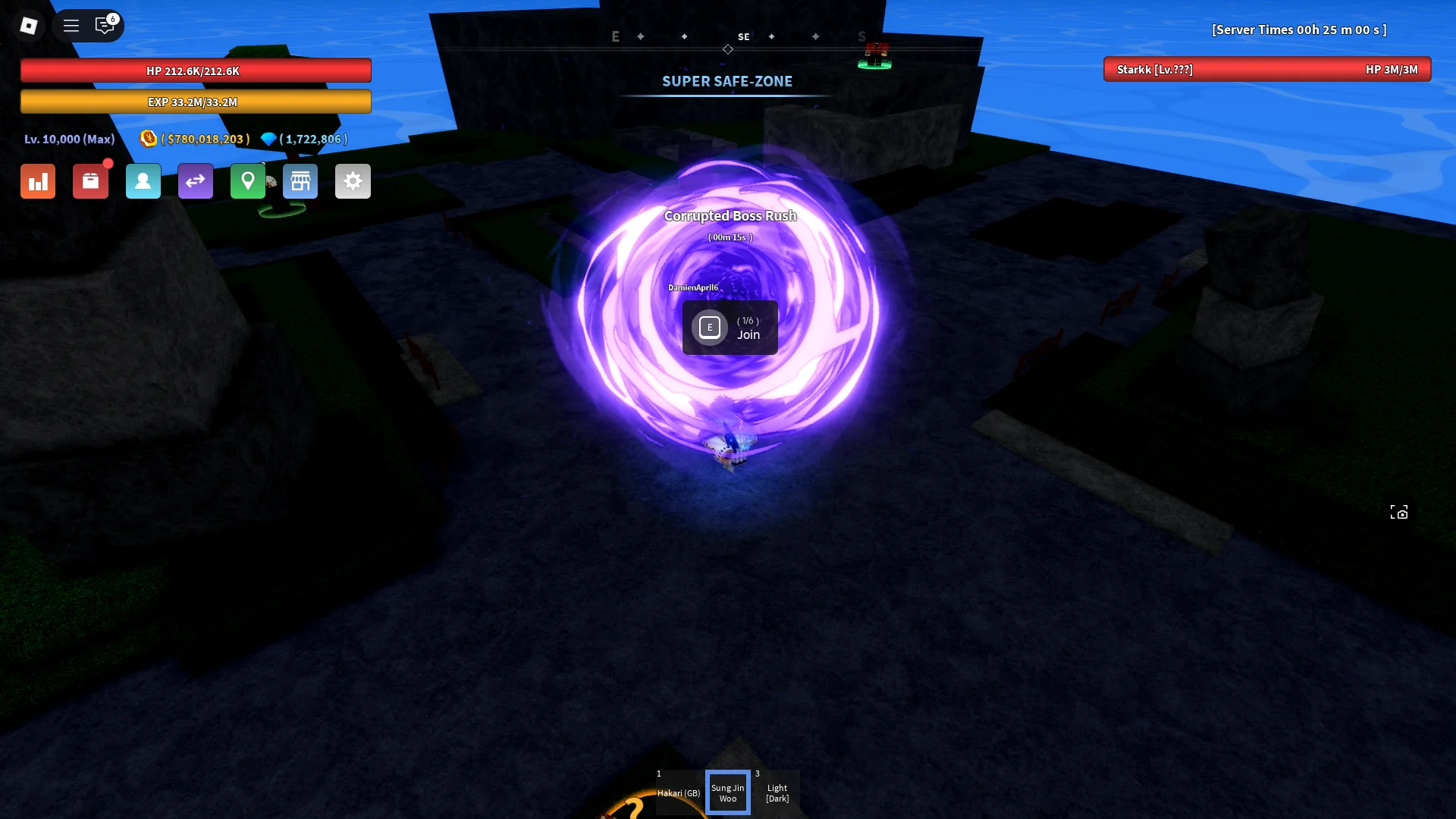 Corrupted Boss Rush dungeon portal in Verse Piece Roblox experience