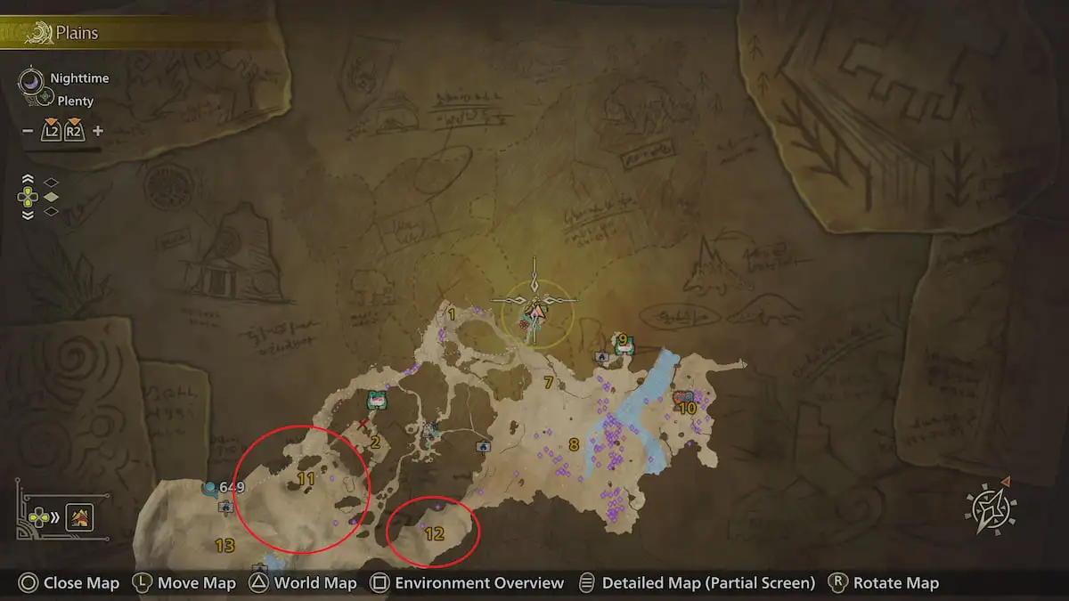 Tracktail Lizard locations in MHW