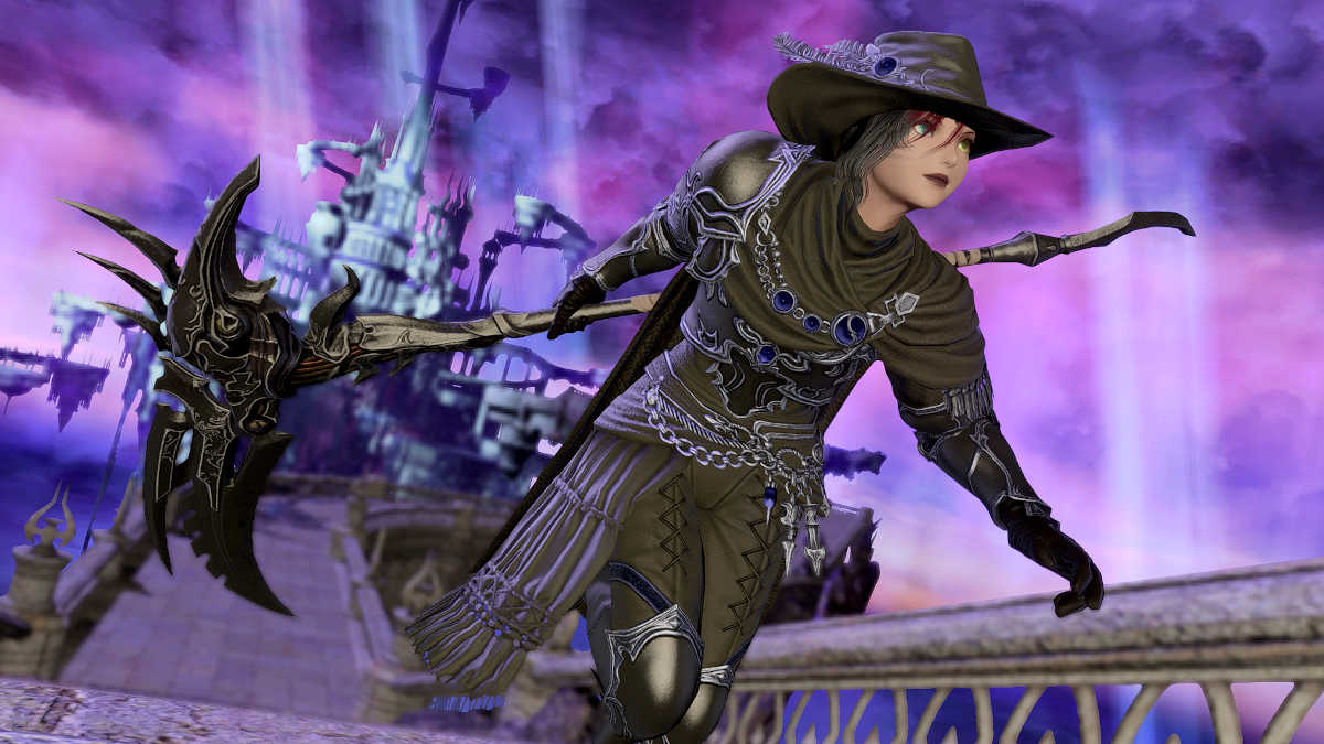 Wearing the Zero Attire set in FFXIV