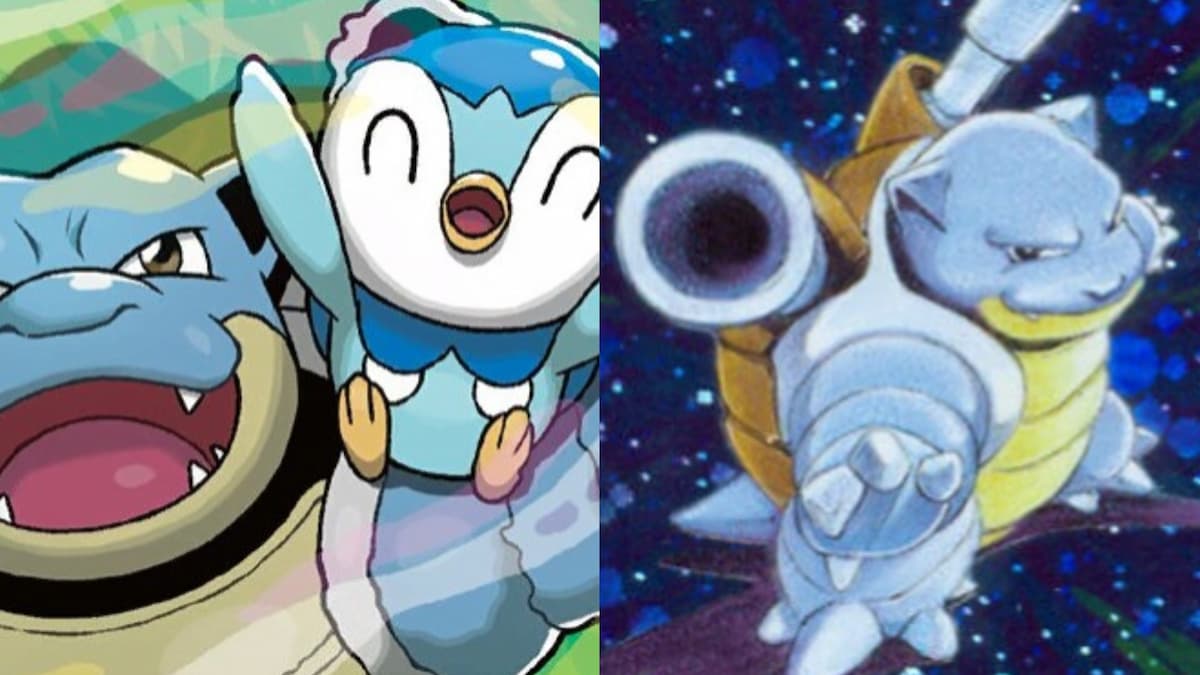 Blastoise and Piplup Cosmic Eclipse, Team Rocket Dark Blastoise artwork